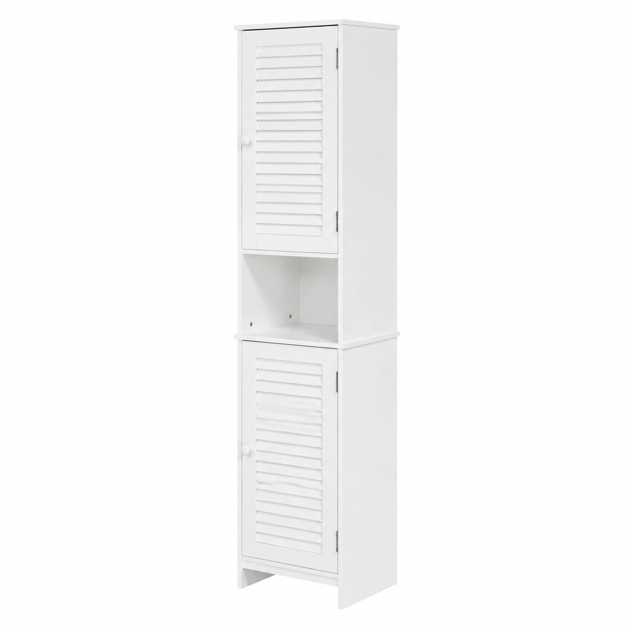 Armoire, avec rangement, avec portes, coloris blanc, pour la chambre