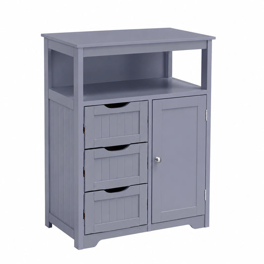 Armoire, avec rangement, avec tiroirs, 66 x 35 x 90 cm, coloris gris, pour la chambre