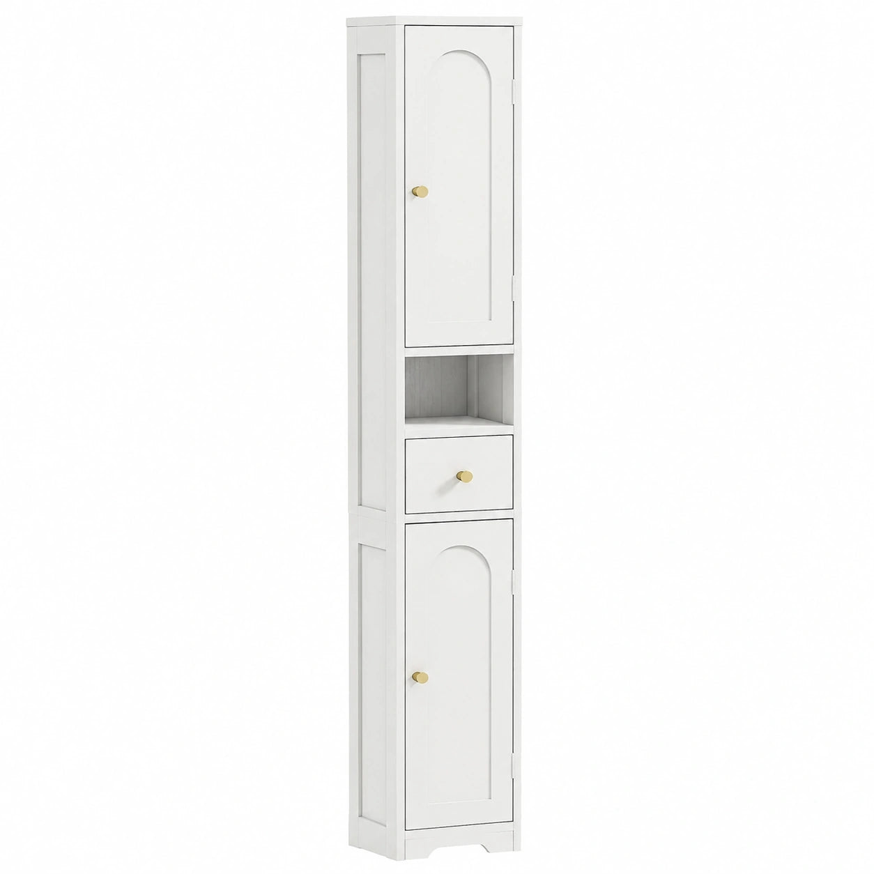 Ensemble de meubles de salle de bain, avec rangement, coloris blanc, 20 x 20 x 185 cm, pour la salle de bain