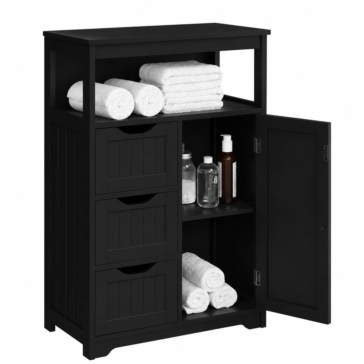 Armoire, coloris noir, 55,5 x 29,5 x 86,5 cm, pour la chambre