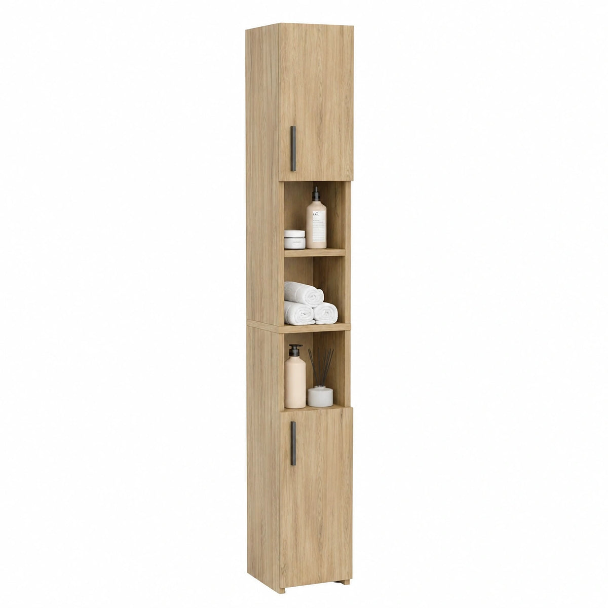 Ensemble de meubles de salle de bain, avec portes, en chêne, pour la salle de bain