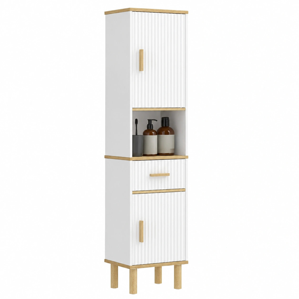 Ensemble de meubles de salle de bain, 31,5 x 29,7 x 171,5 cm, coloris blanc, pour la salle de bain