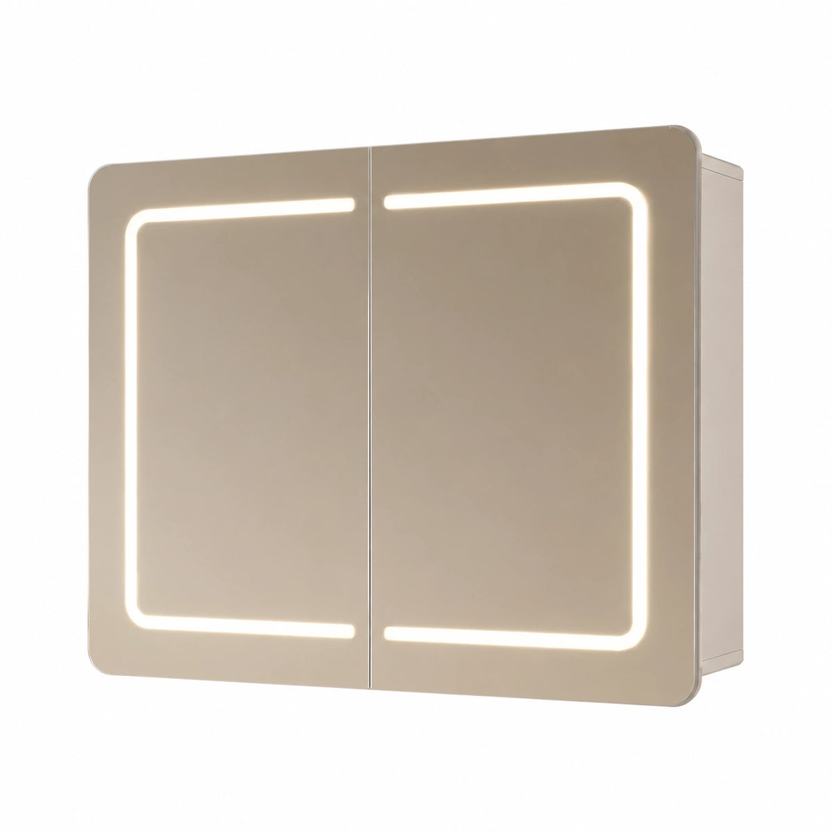 Ensemble de meubles de salle de bain, avec éclairage LED, coloris blanc, pour la salle de bain