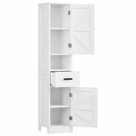 Armoire, réglable, avec rangement, avec tiroirs, coloris blanc, 40 x 30 x 170 cm, pour la chambre