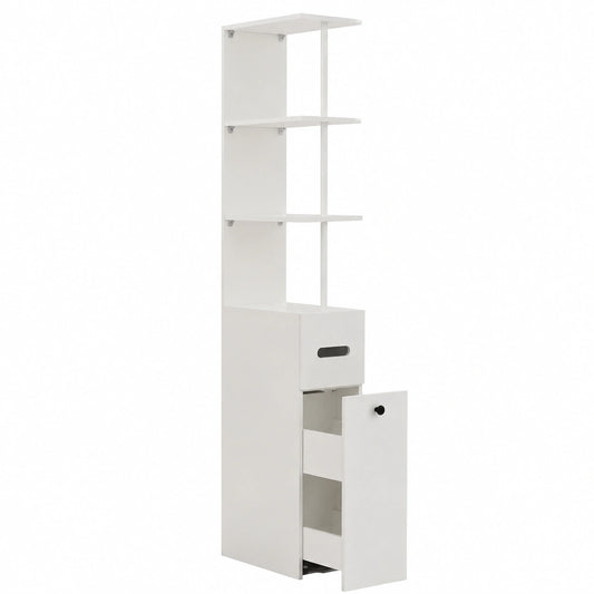 Armoire, avec rangement, avec tiroirs, avec étagères, coloris blanc, pour la chambre